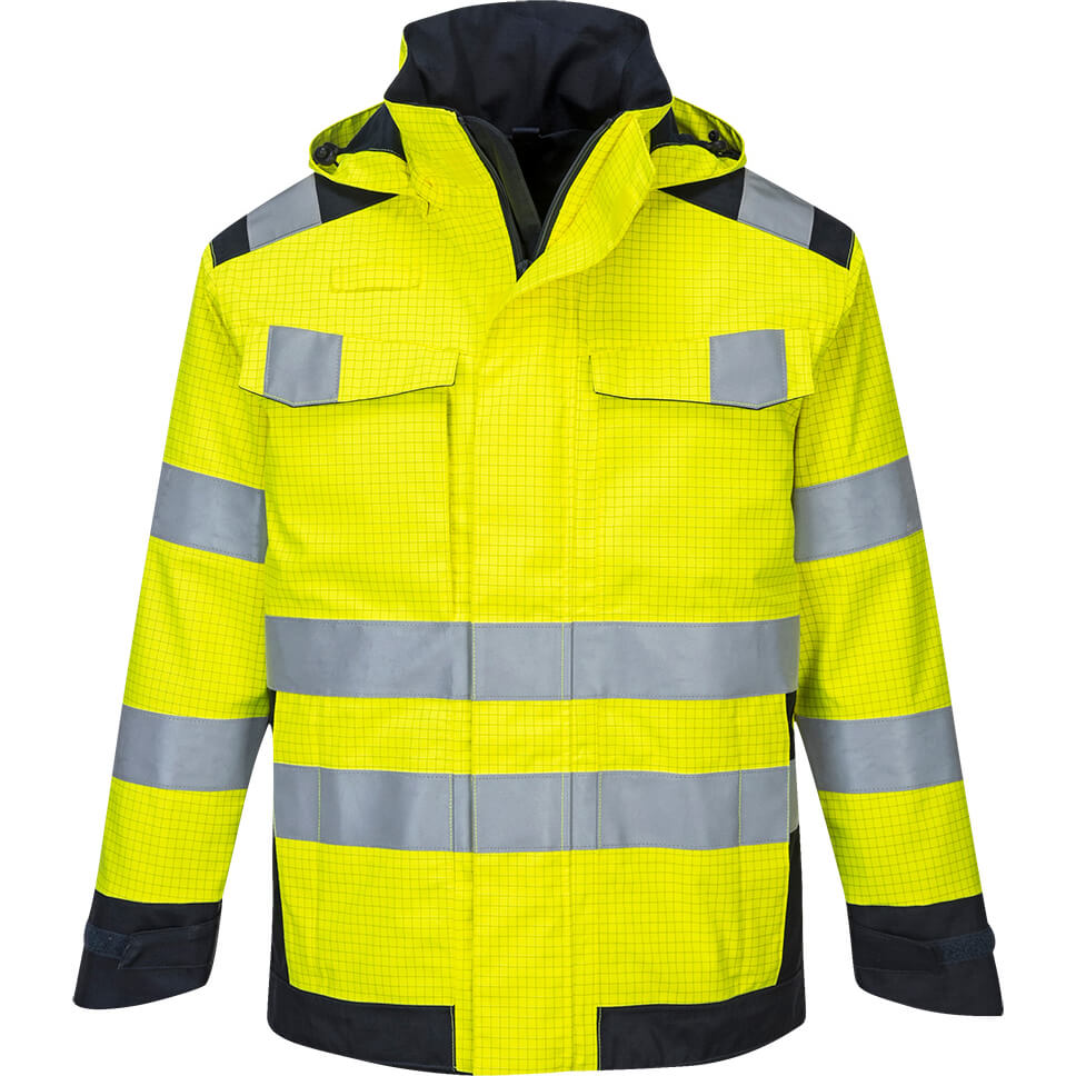 Modaflame Rain Multi Norm Arc Heat and Flame Resistant Jacket Yellow / Navy 3XL Price Comparisons | Compare The Build