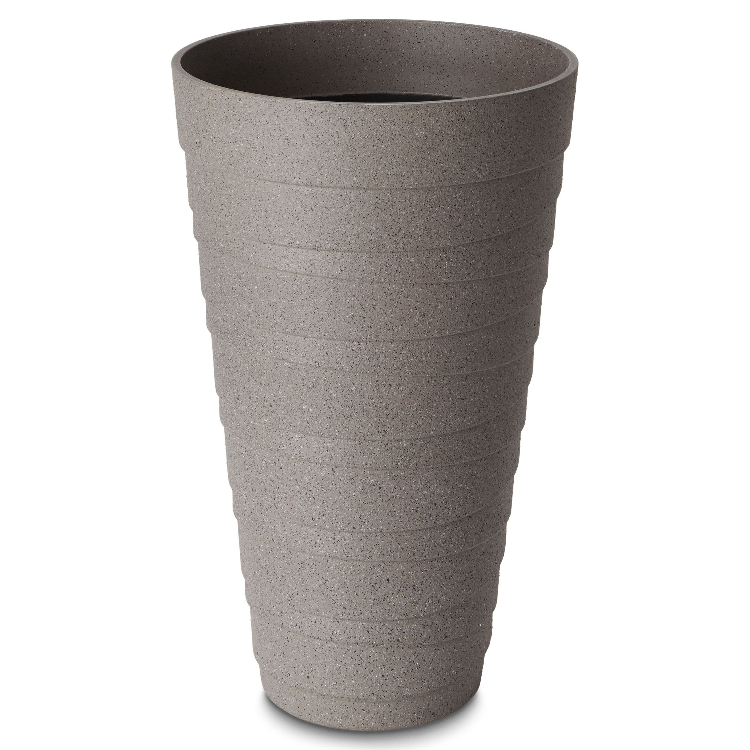 Blooma Momoka Taupe Stone Effect Plastic Circular Plant Pot (Dia)30Cm Price Comparisons | Compare The Build