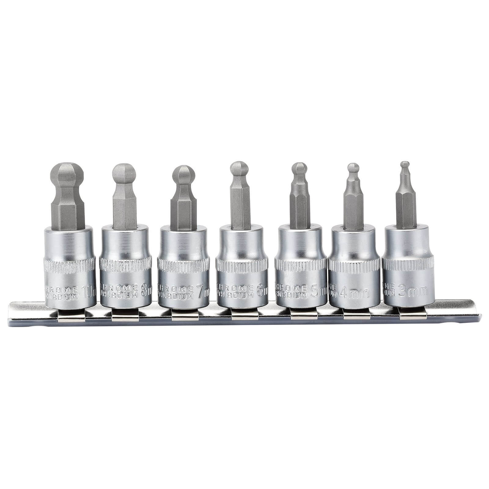 Draper 7 Piece 3/8" Drive Ball End Hexagon Socket Bit Set 3/8" 55mm Price Comparisons | Compare The Build