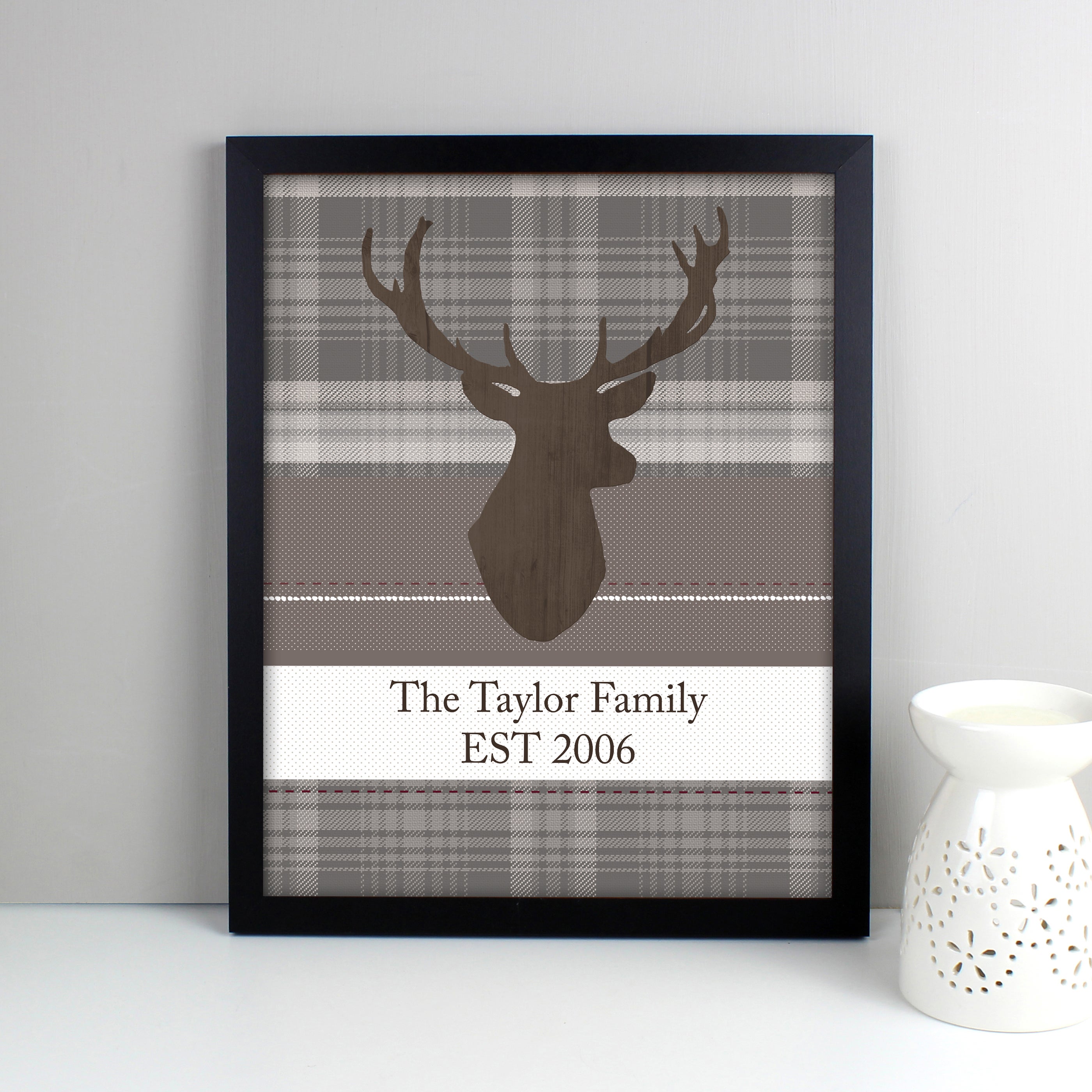 Personalised Highland Stag Framed Print Black Price Comparisons | Compare The Build