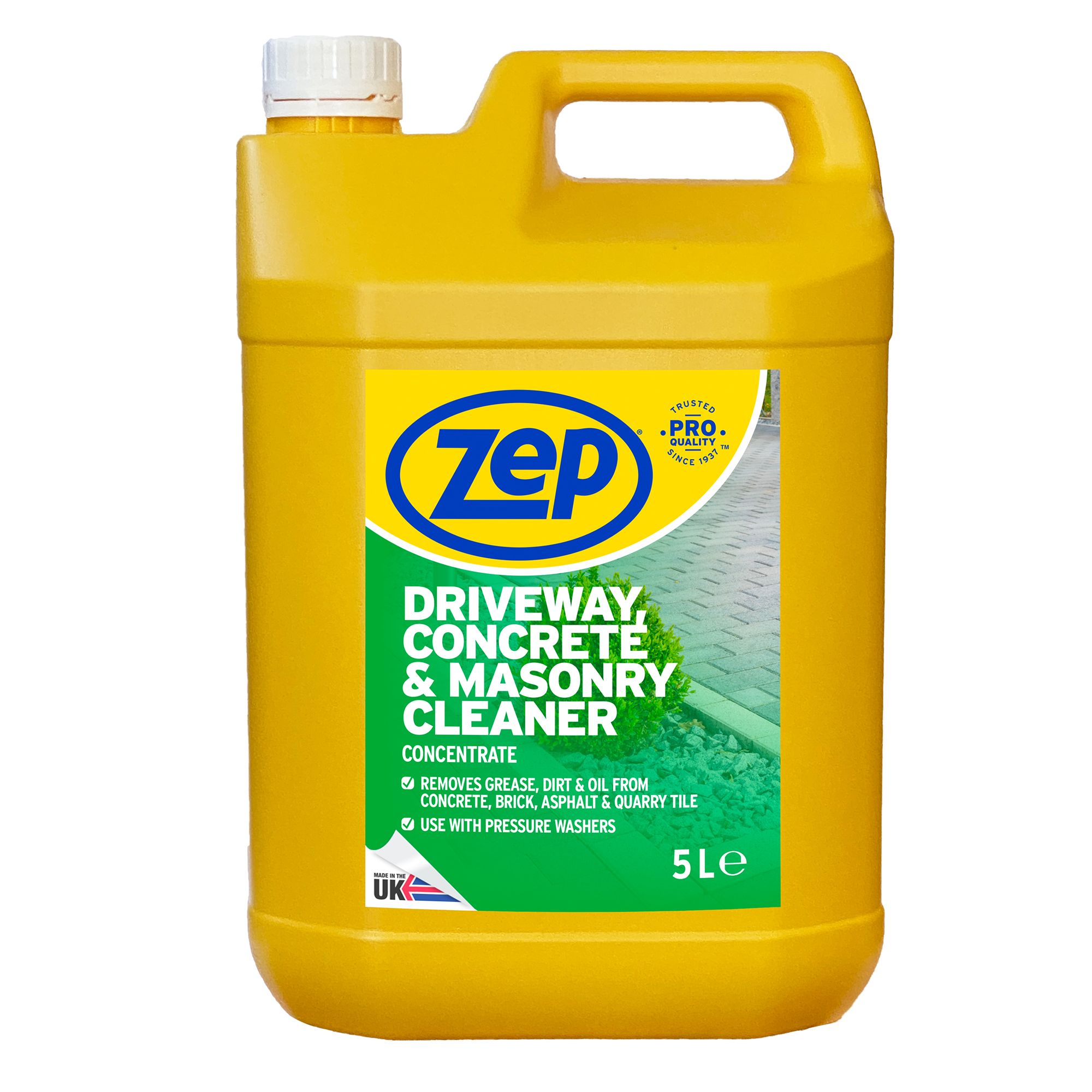 Zep Commercial Driveway, Concrete & Masonry Brick & Masonry Cleaner, 5L Bottle | Compare The Build