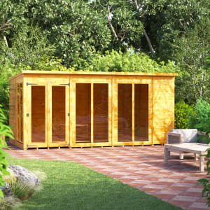 Power Sheds 14 x 8ft Pent Shiplap Dip Treated Summerhouse Price Comparisons | Compare The Build