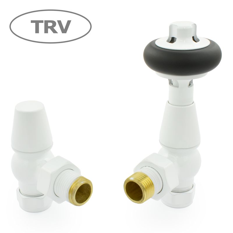 West Thermostatic Valves, Faringdon, White Angled  - 10mm Price Comparisons | Compare The Build