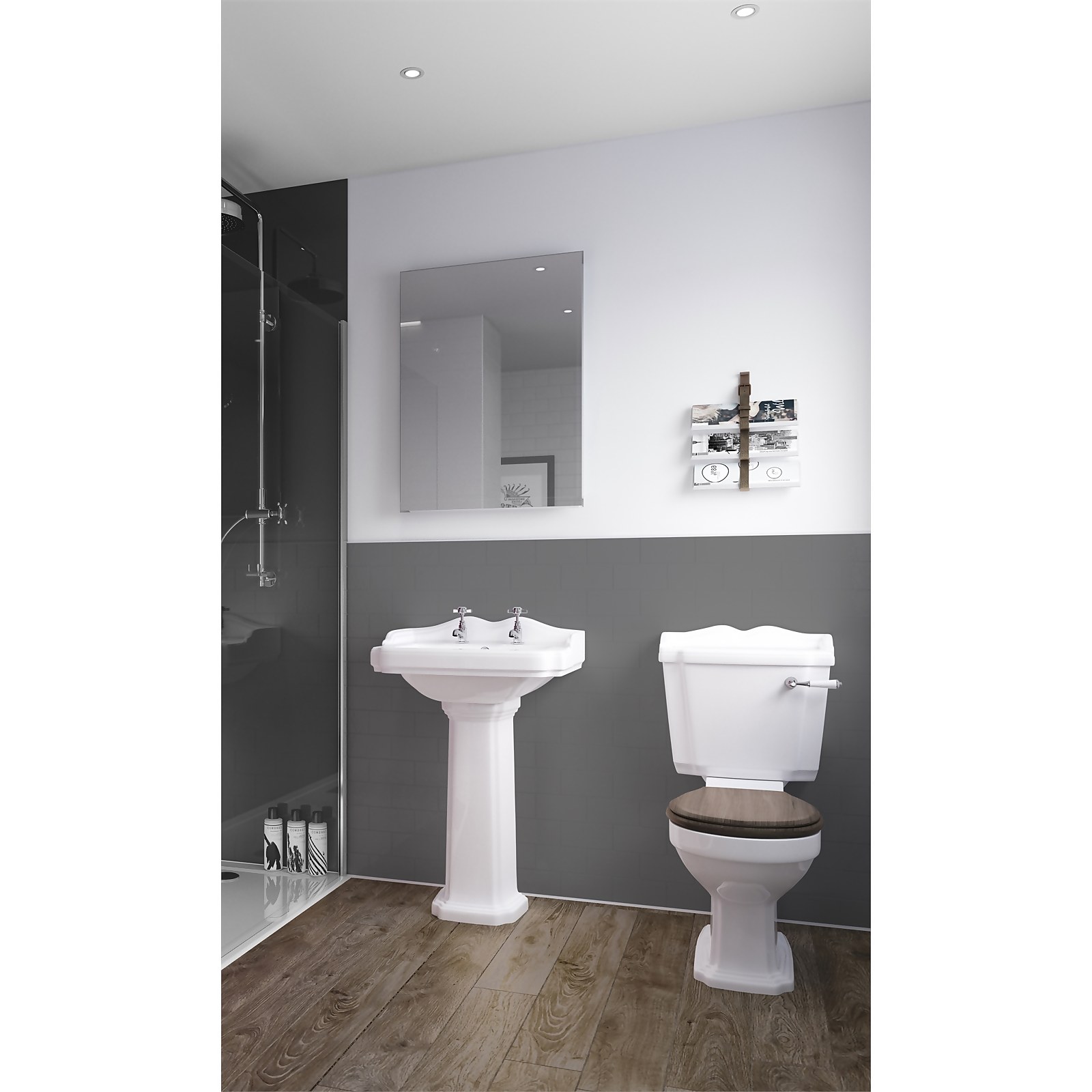 Wetwall Grey 3 Sided Wall Kit - Composite Price Comparisons | Compare The Build