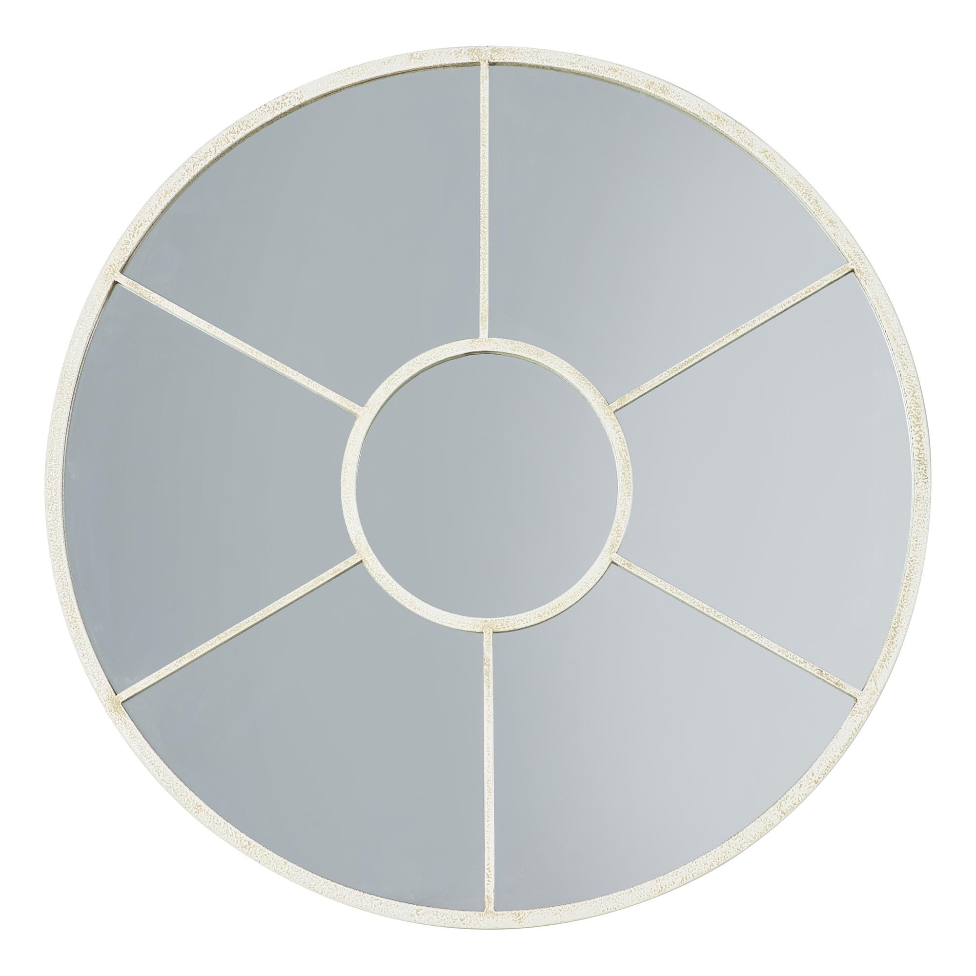 Valrico Round Wall Mirror, 60cm White Price Comparisons | Compare The Build