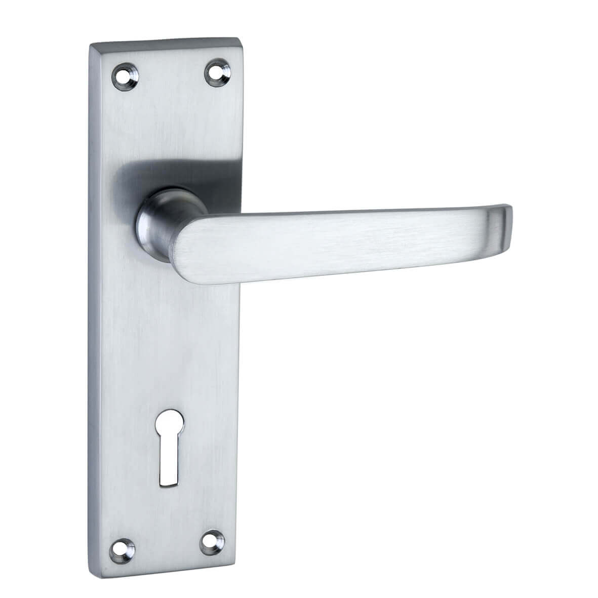 4trade Victorian Lever Lock Handle Satin Nickel | Compare The Build