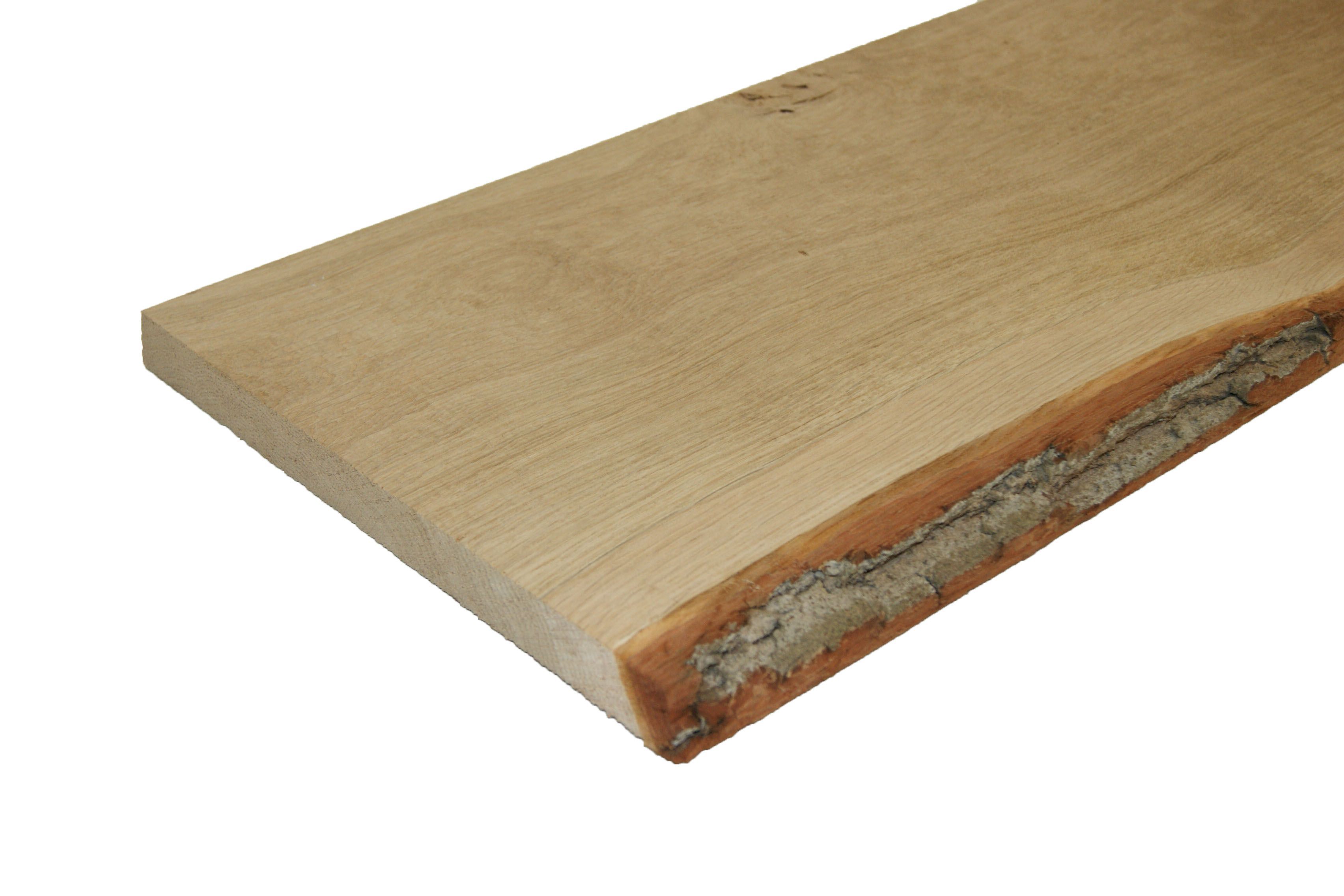 Waney edge Oak Furniture board, (L)0.9m (W)250mm-300mm (T)25mm | Compare The Build