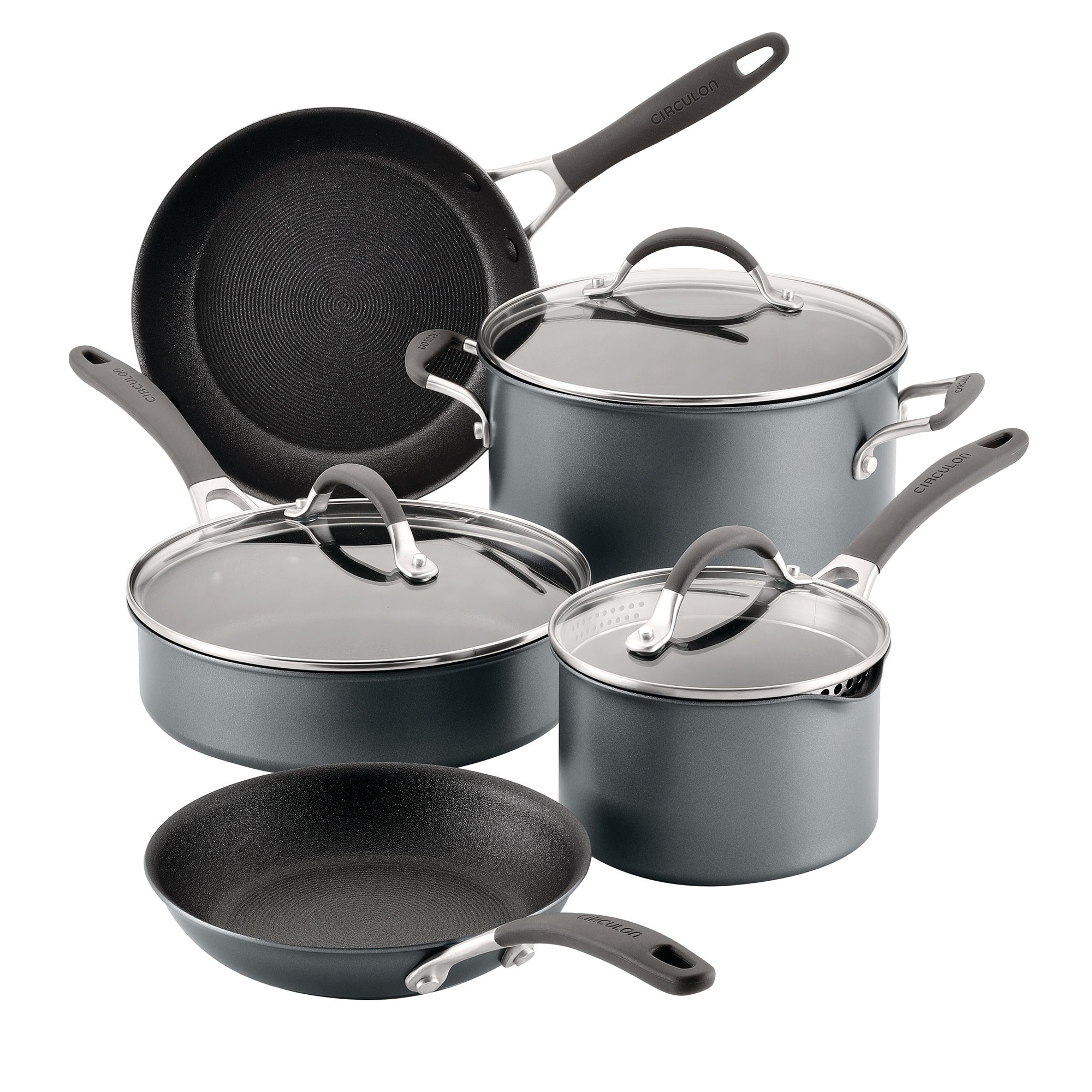 Circulon Scratch Defence A1 Series 8 Piece Cookware Set Steel (Silver) Price Comparisons | Compare The Build