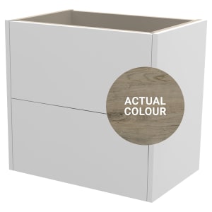 Duarti By Calypso Cascade 600mm Slimline 2 Drawer Wall Hung Vanity Unit - Grey Bark Price Comparisons | Compare The Build