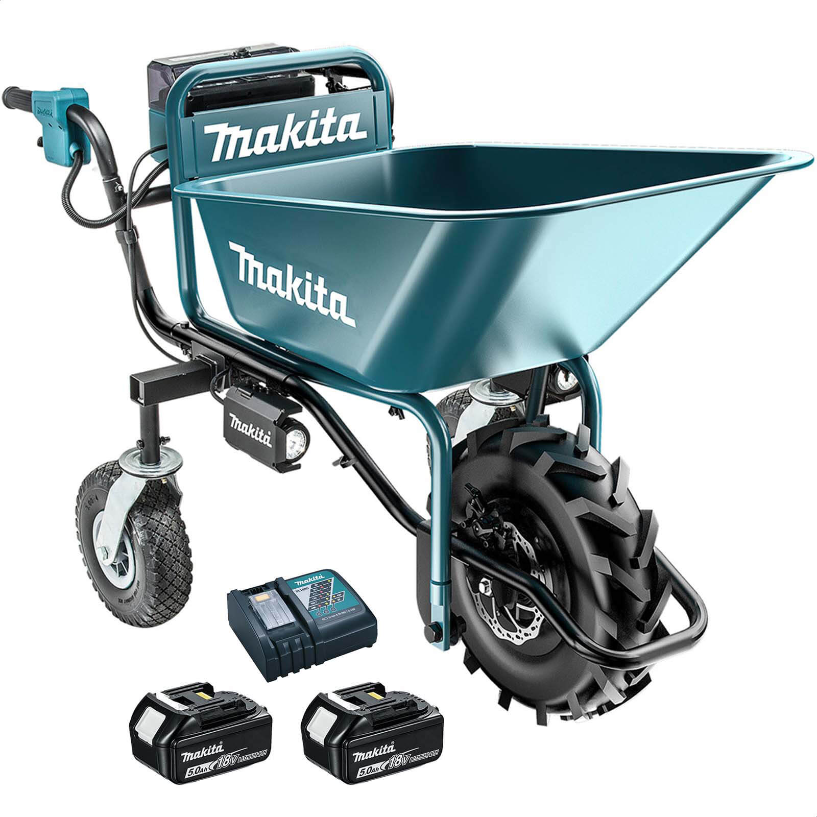 Makita DCU180 18v LXT Cordless Brushless Wheelbarrow and Bucket Frame 2 x 5ah Li-ion Charger | Compare The Build