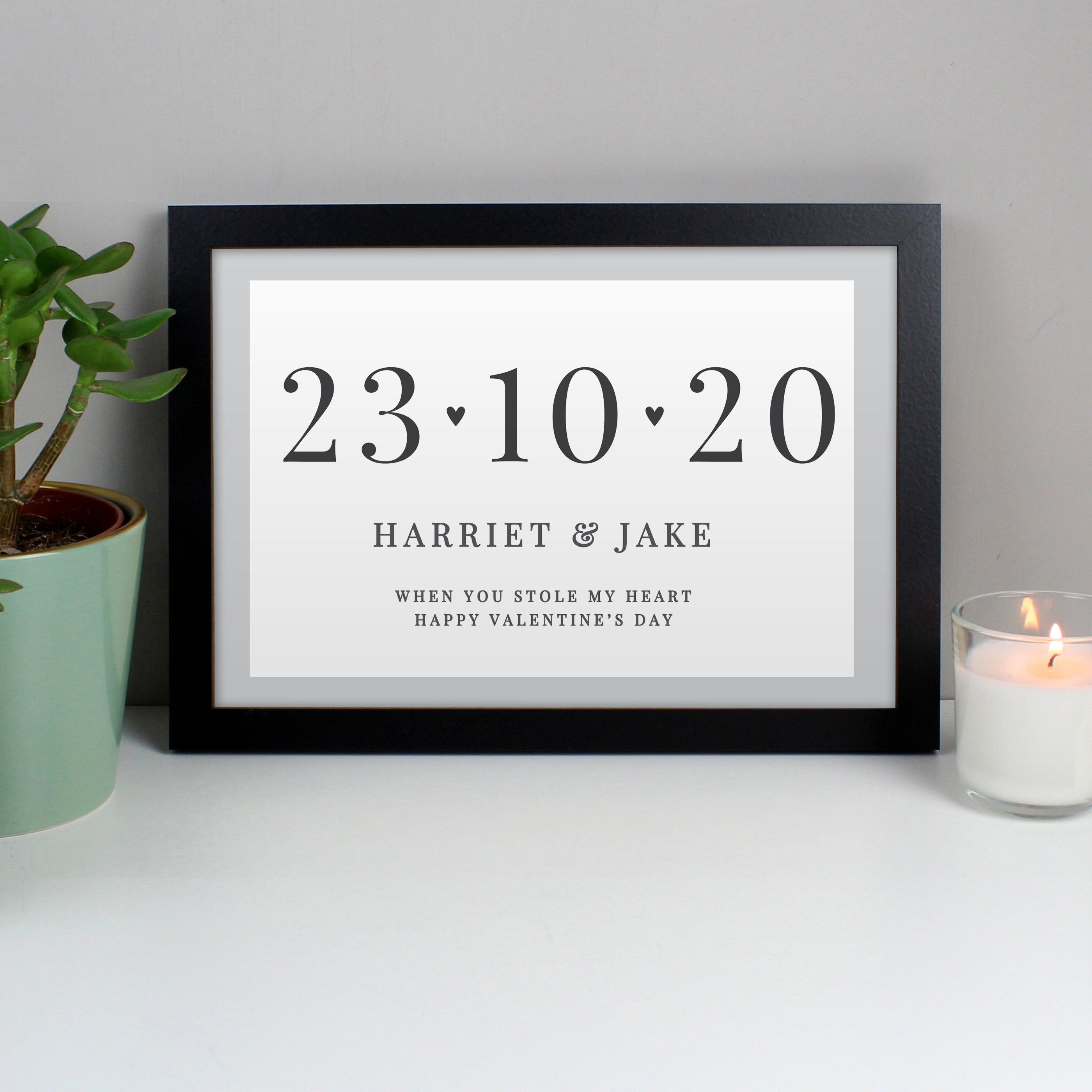 Personalised Special Date Framed Print White Price Comparisons | Compare The Build