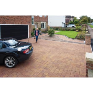 Marshalls Drivesett Savanna Textured Autumn Driveway Block Paving - 120 x 160 x 50mm - Pack of 540 | Compare The Build