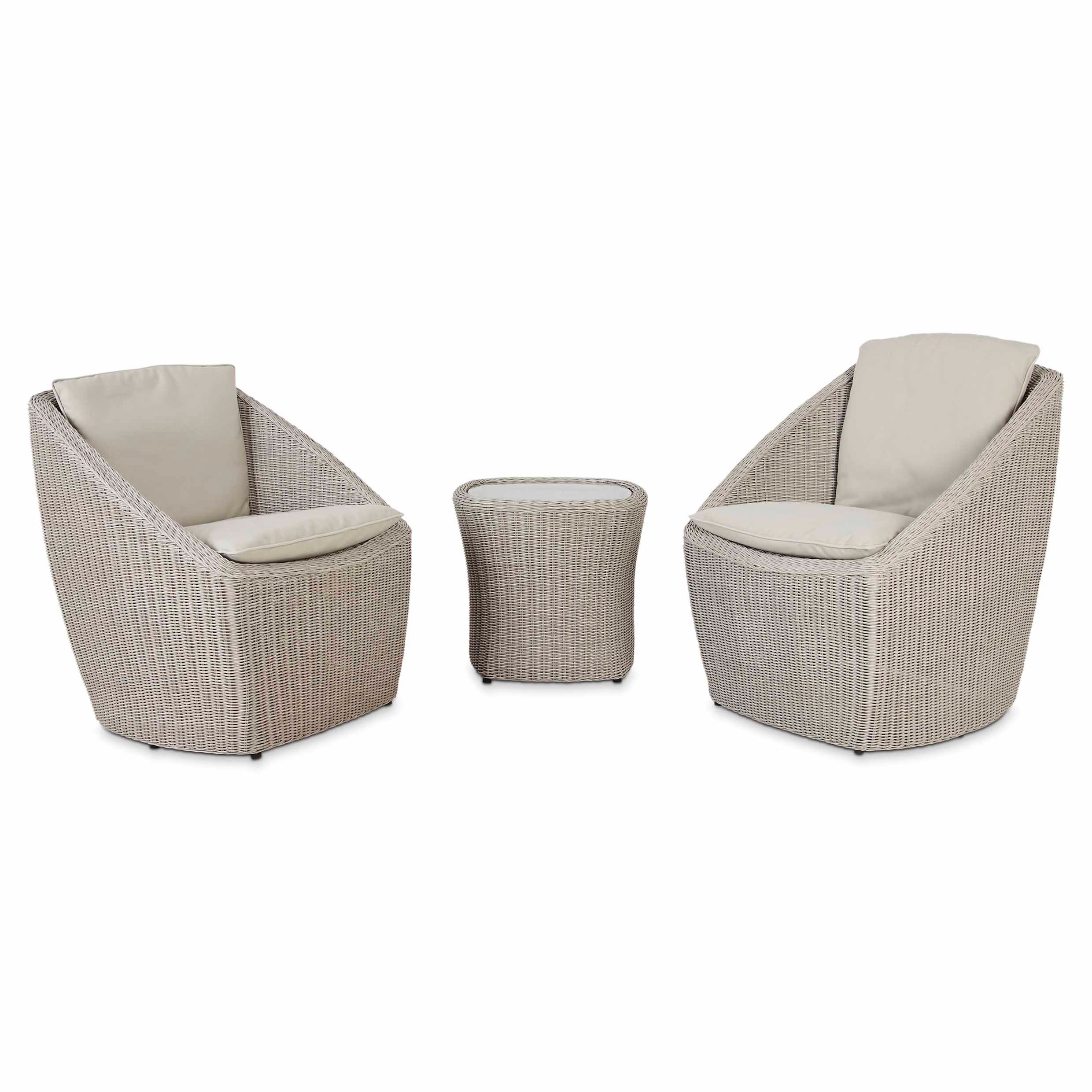 GoodHome Pilares Rattan effect 2 seater Coffee set | Compare The Build