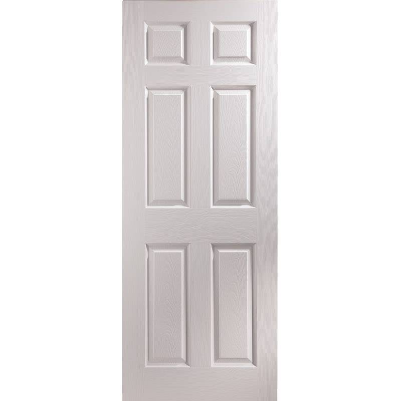 Jeld-wen Bostonian White Woodgrain 6 Panel Fully Finished Internal Door 1981mm x 686mm x 35mm (78" x 27") Price Comparisons | Compare The Build