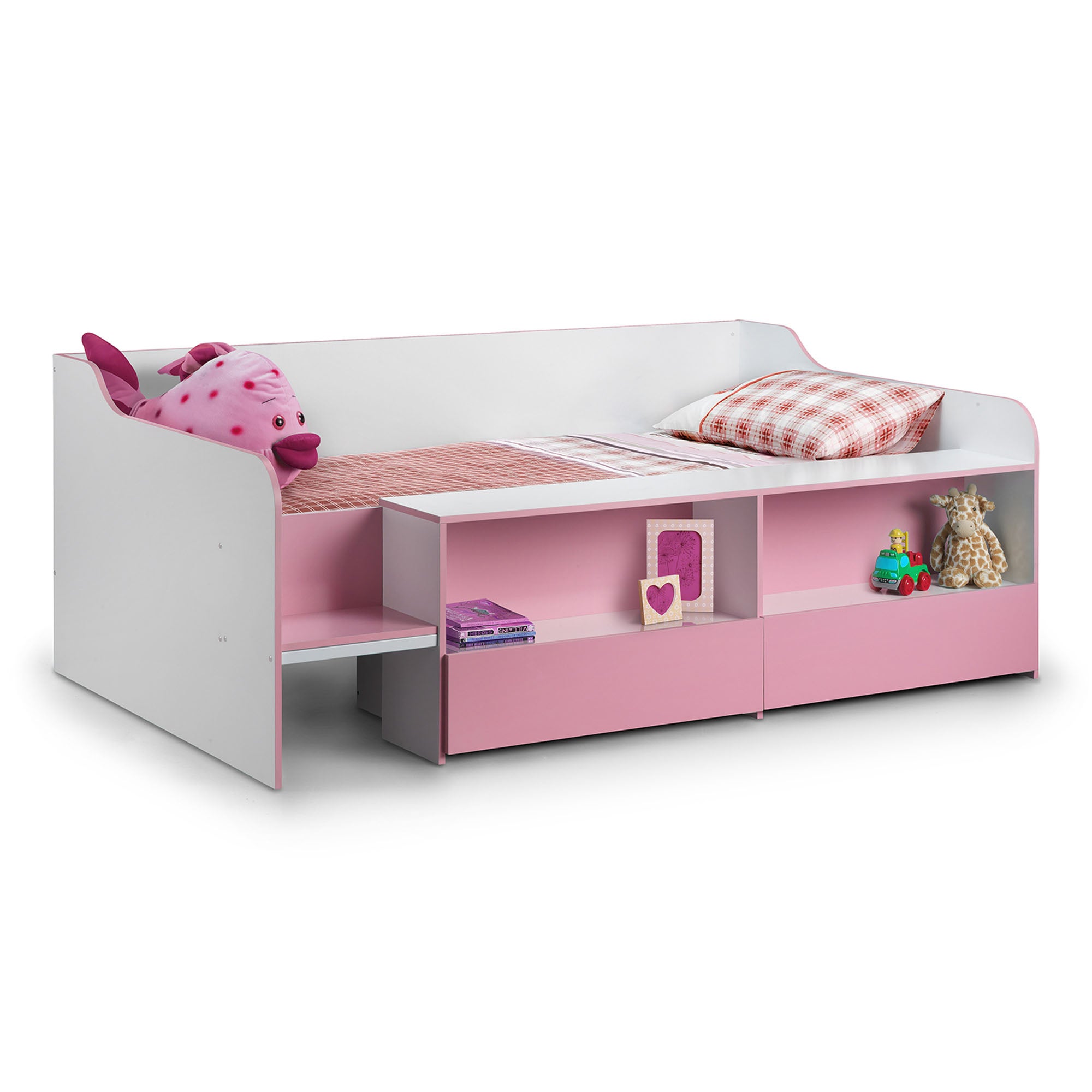Stella Pink Low Sleeper Bedstead Pink/White Price Comparisons | Compare The Build
