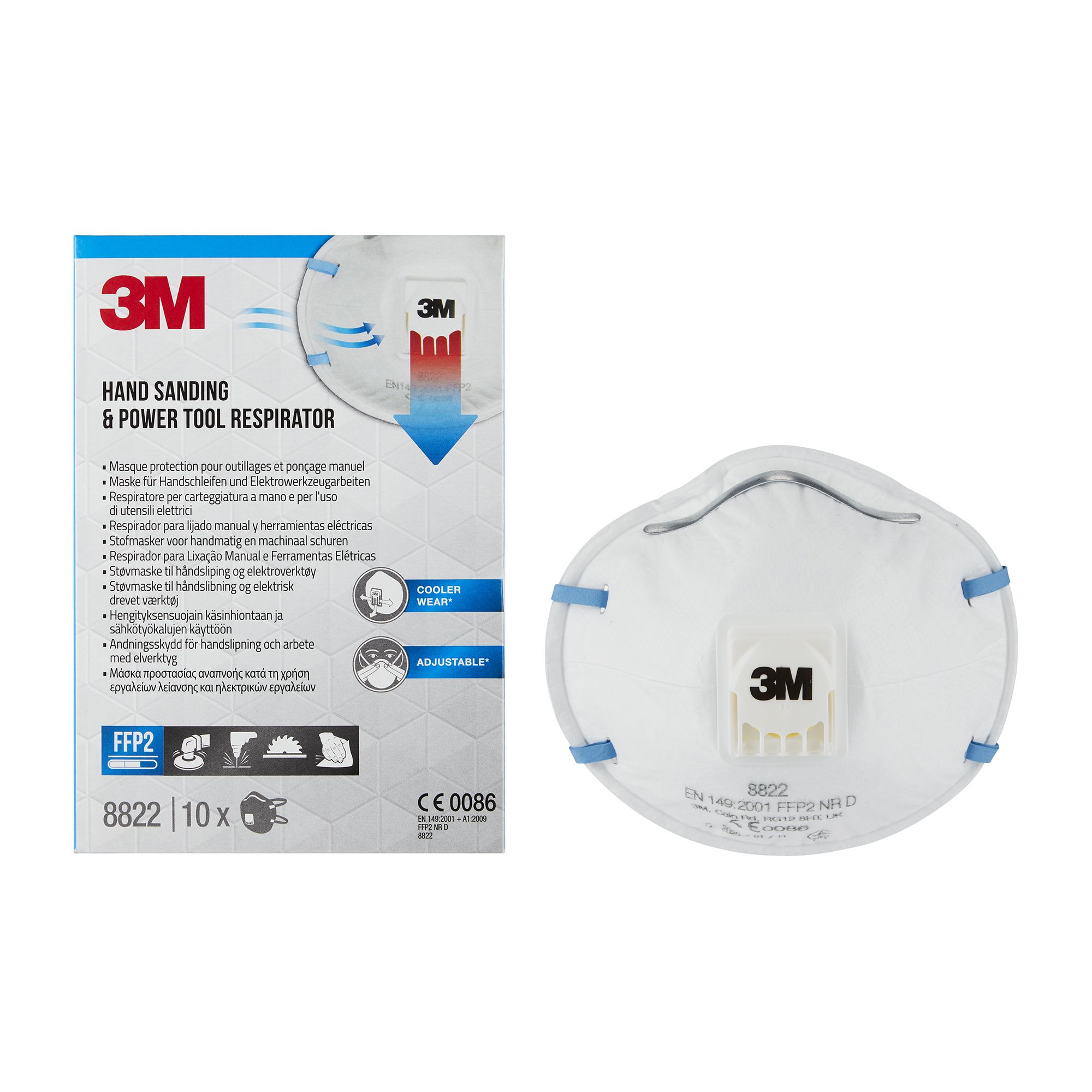 3M P2 Valved Disposable Dust Mask 8822, Pack Of 10 | Compare The Build