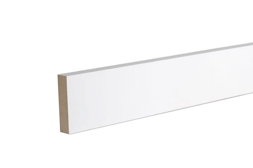 Primed White MDF Square edge Skirting board (L)2.4m (W)69mm (T)18mm, Pack of 4 Price Comparisons | Compare The Build