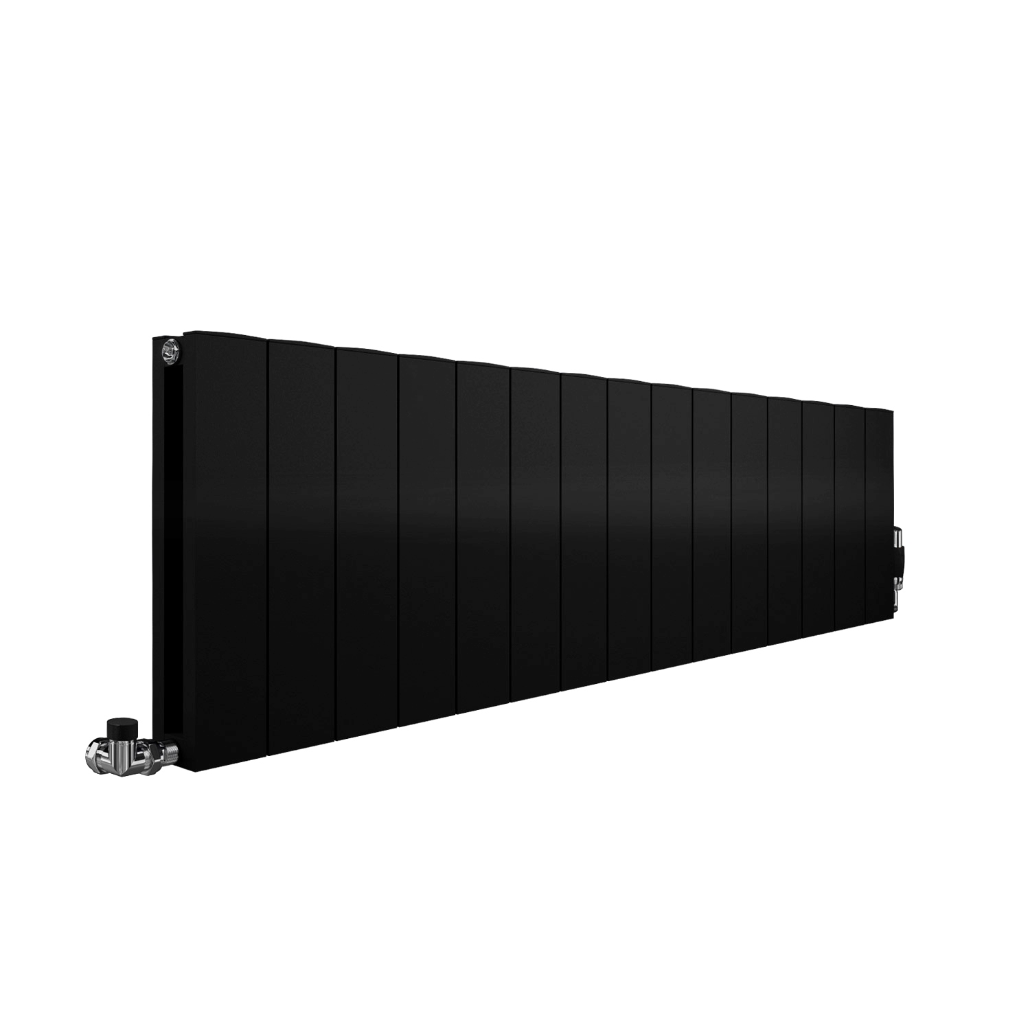 Apollo Magenta Aluminum Horizontal Radiator, Black Metallic Flat, 300mm x 1435mm | Compare The Build