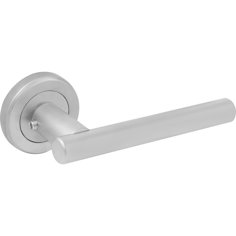 Serozzetta Philadelphia Lever On Rose Door Handles Satin (Pair) in Chrome | Compare The Build