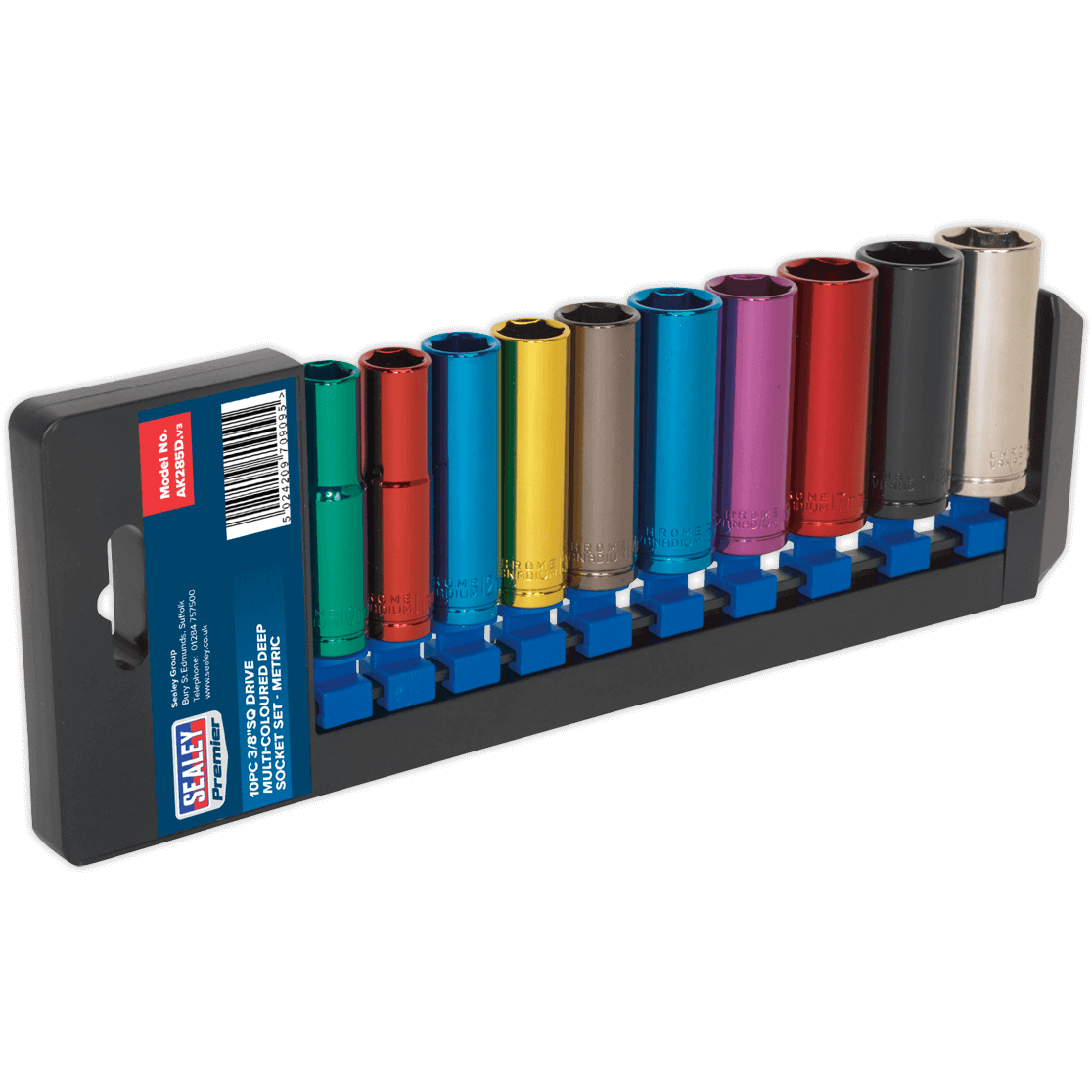 Sealey 10 Piece 3/8" Drive Coloured Deep HeX WallDrive Socket Set Metric 3/8" Price Comparisons | Compare The Build