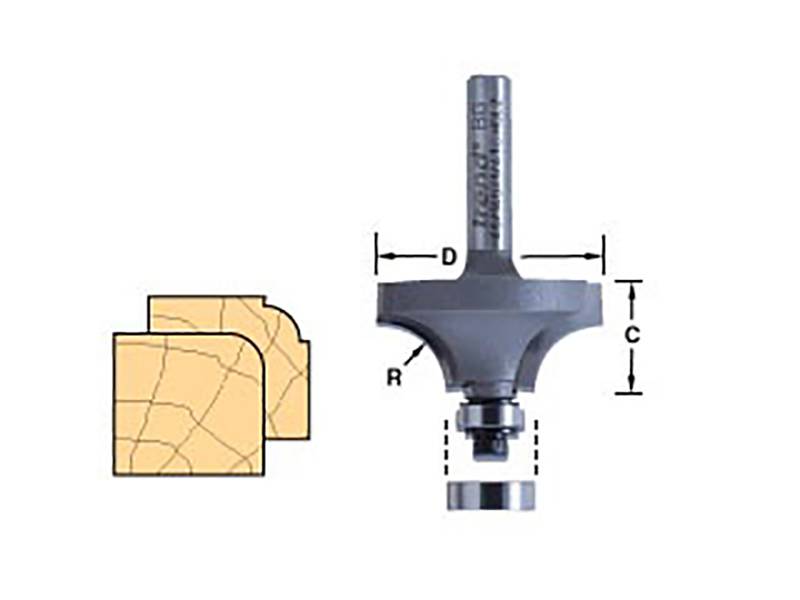 Trend TRE461214TC 46/12 x 1/4 TCT Bearing Guided Ovolo & Round Over 4.8mm Radius Price Comparisons | Compare The Build