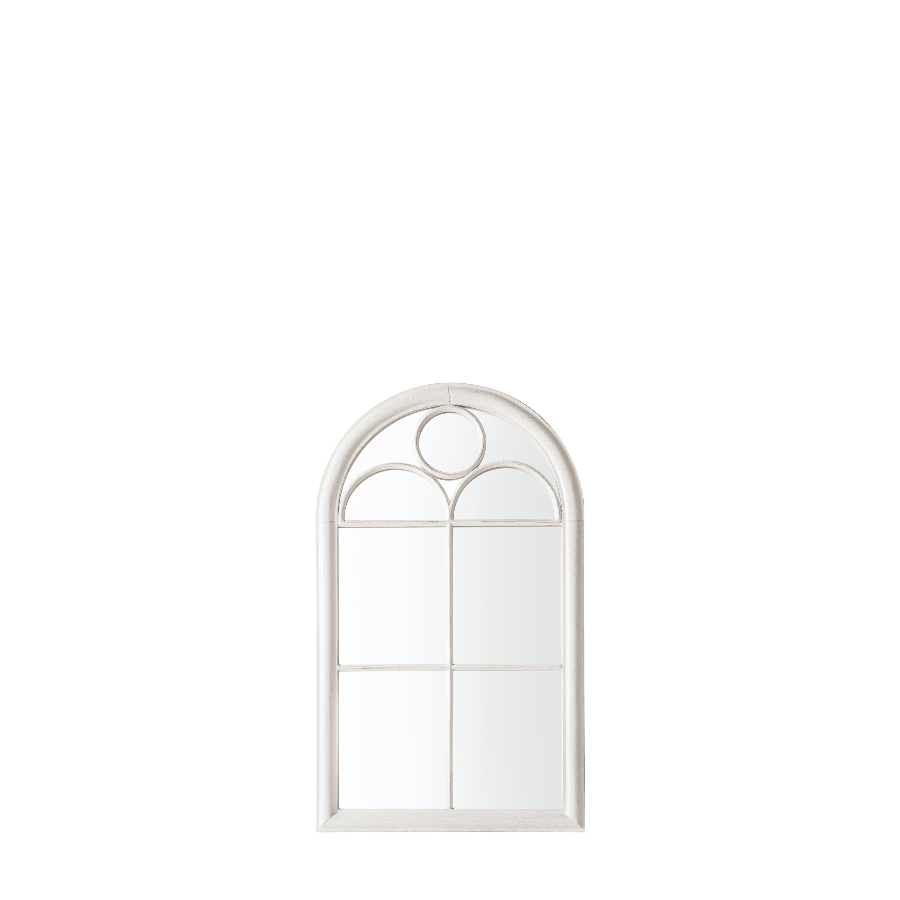 Noxton Indoor Outdoor Mirror, White 60cm x 100cm White Price Comparisons | Compare The Build