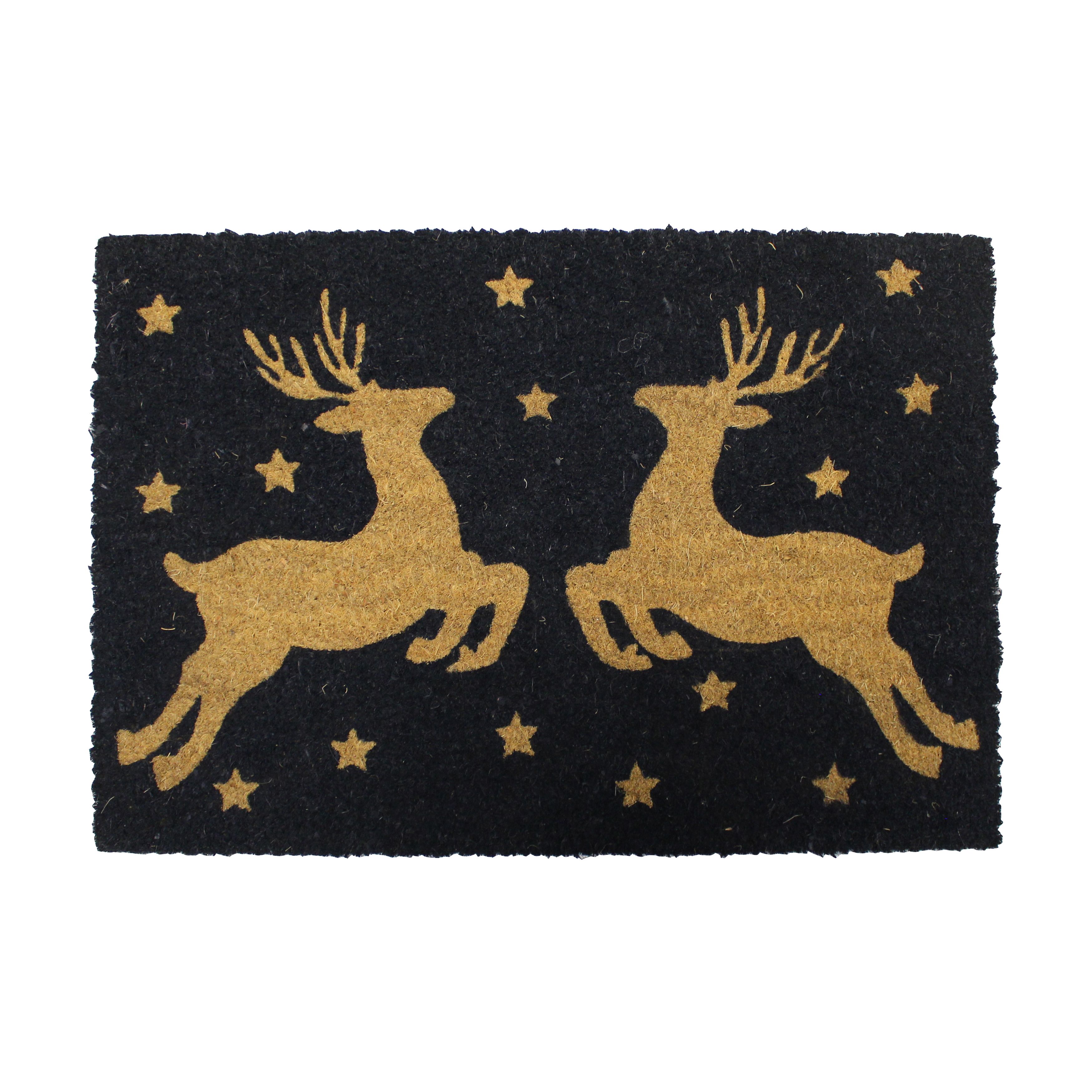 Primeur Multicolour Reindeer Door Mat, 58Cm X 40Cm Price Comparisons | Compare The Build