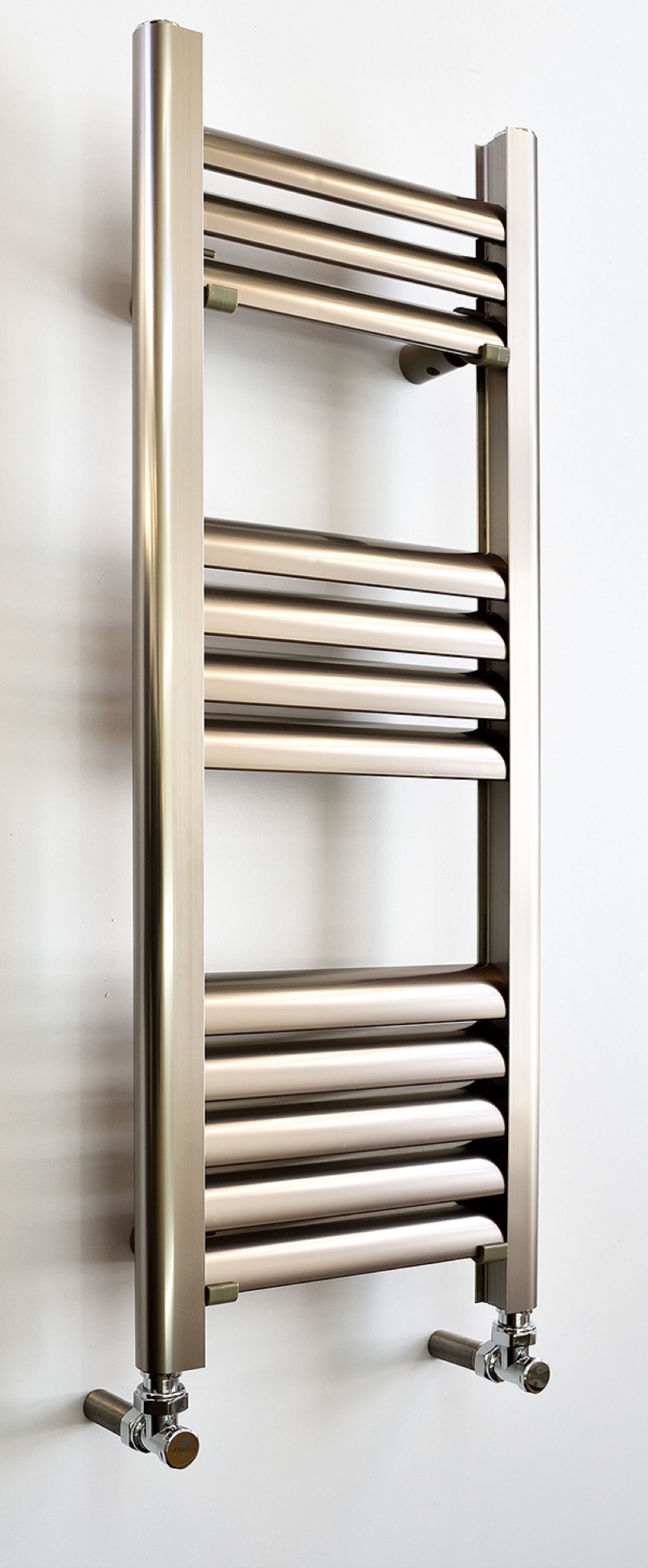 Accuro Korle Champagne Vertical Designer Towel Radiator Brushed Aluminium (H)800 mm (W)300 mm Price Comparisons | Compare The Build