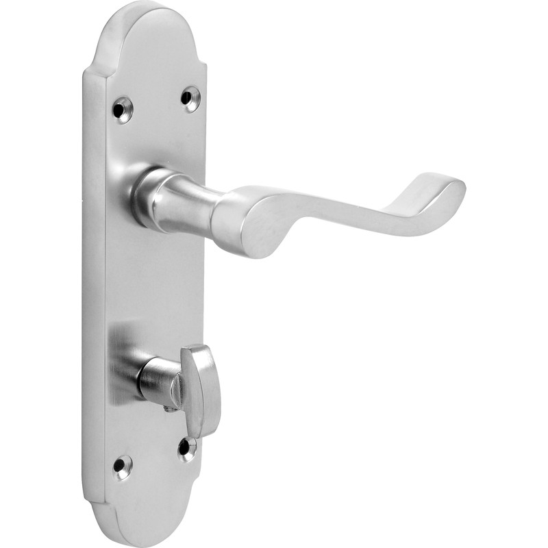 Eclipse Beaufort Door Handles Bathroom Satin (Pair) Nickel Price Comparisons | Compare The Build