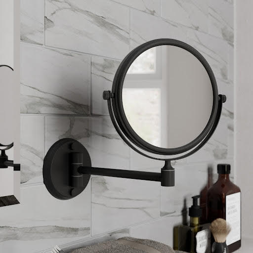 Artis Wall Mounted Round Shaving Mirror 6" - Black Price Comparisons | Compare The Build