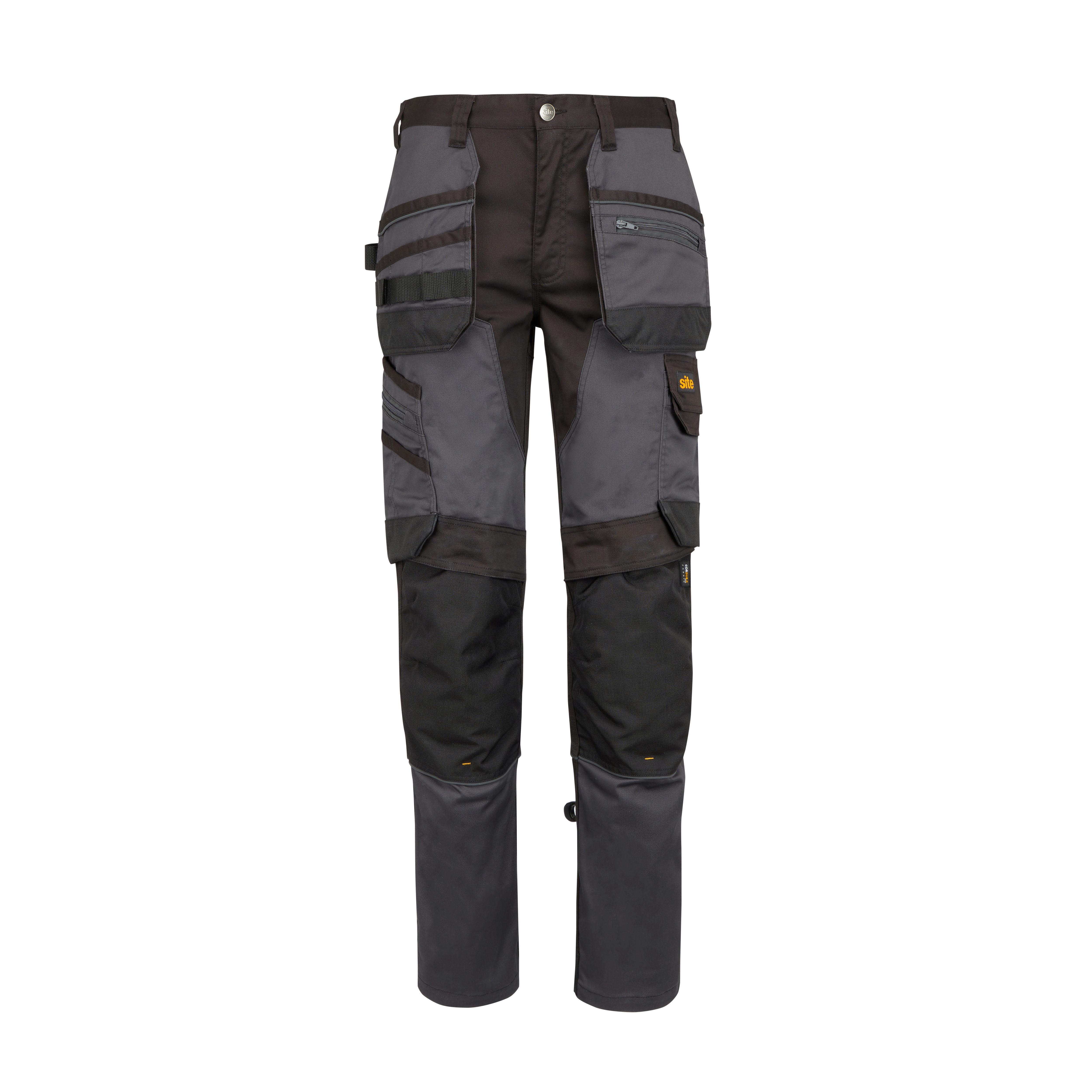 Site Bolden Grey & Black Men's Holster Pocket Trousers, W36" L32" Price Comparisons | Compare The Build