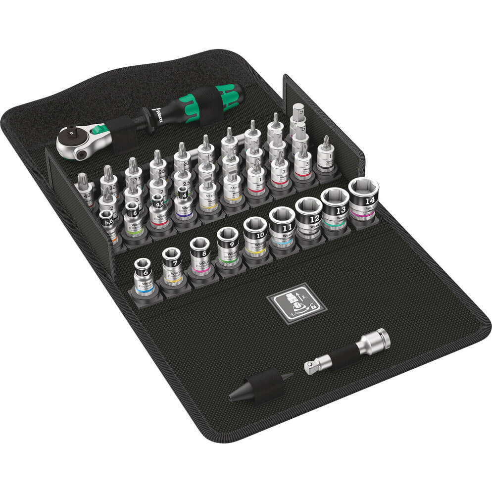 Wera 8100 SA 1/4 Drive All-In Zyklop Speed Ratchet 42 Piece Set 1/4" Price Comparisons | Compare The Build