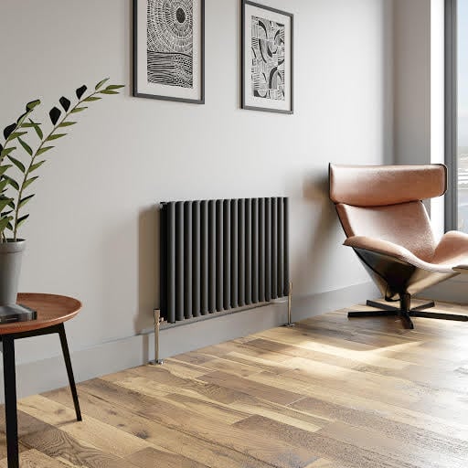 Horizontal Oval Tube Double Panel Radiator 600 x 1020mm Anthracite Price Comparisons | Compare The Build