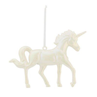 White Iridescent Effect Plastic Unicorn Decoration Price Comparisons | Compare The Build
