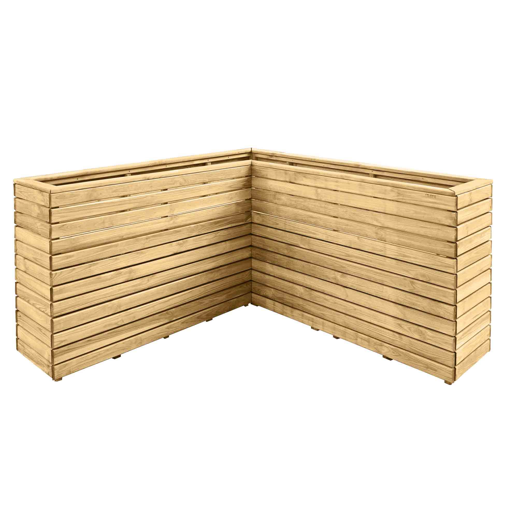 Forest Garden Linear Corner Natural Timber Wooden Rectangular Planter 160Cm Price Comparisons | Compare The Build