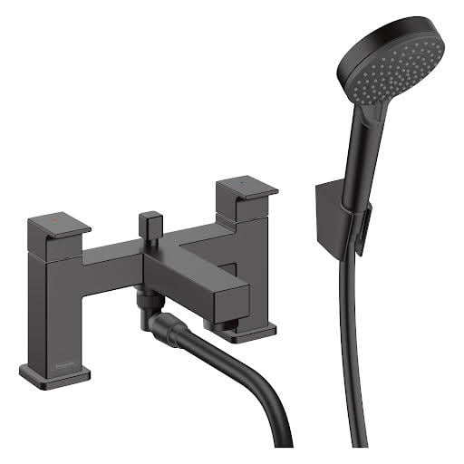 hansgrohe Vernis Shape Bath Shower Mixer Tap with Kit Matt Black - 71462670 Price Comparisons | Compare The Build