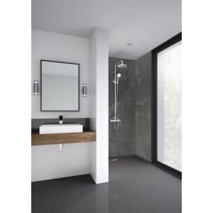 Mermaid Snowdonia Laminate Single Shower Panel - 2400 x 585mm Price Comparisons | Compare The Build