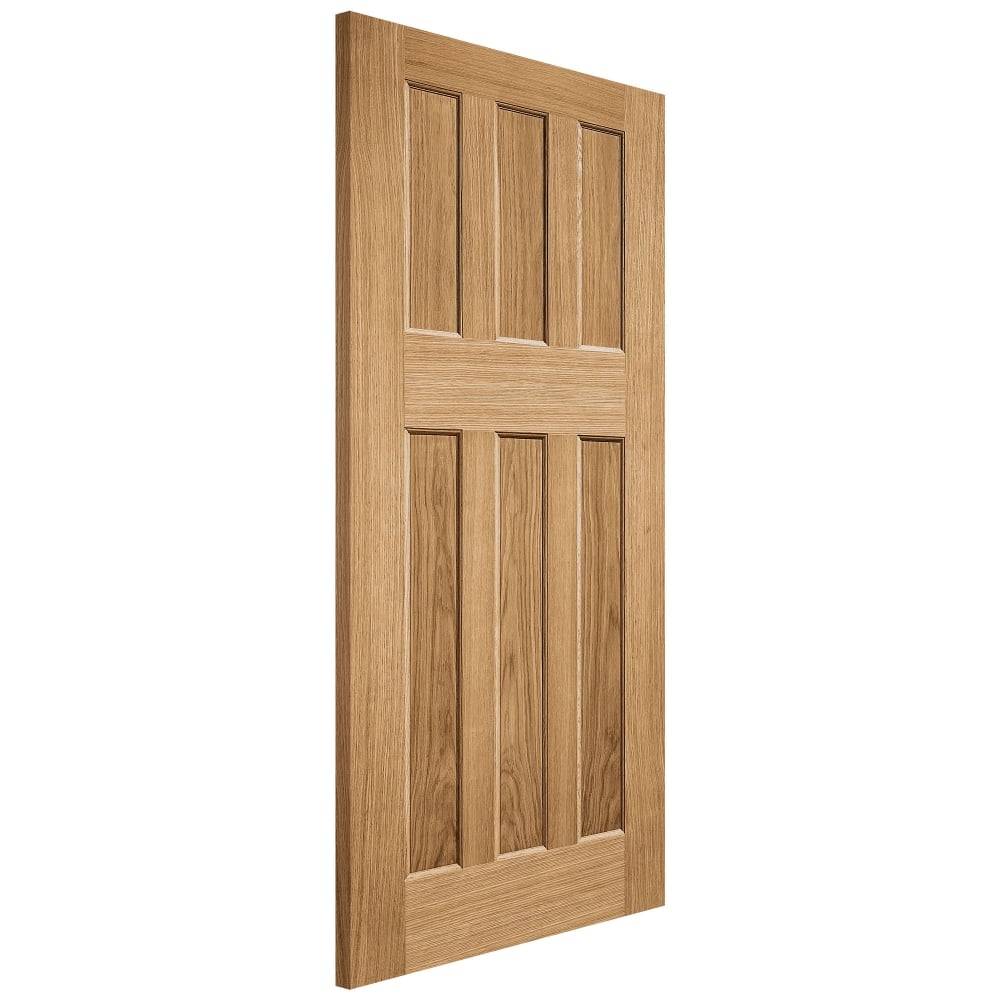 LPD Internal Oak DX 60's Style Unfinished 6P Door 1981mm x 610mm x 35mm (78" x 24") Price Comparisons | Compare The Build
