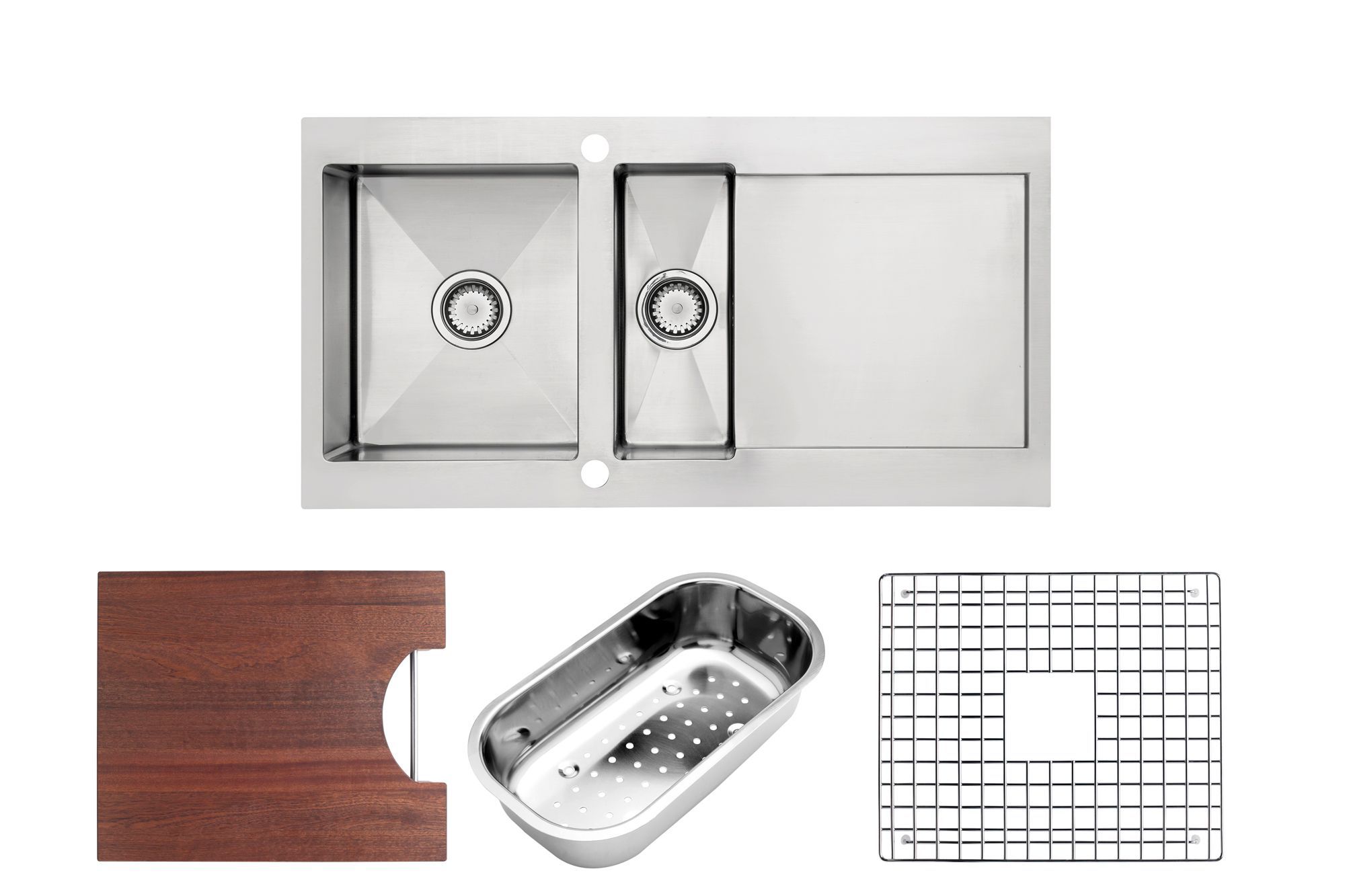 Cooke & Lewis Vetta 1.5 Bowl Brushed Stainless Steel Sink & Drainer | Compare The Build