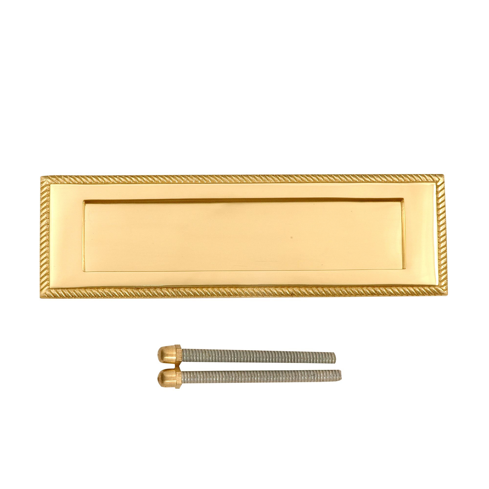 Brass Effect Metal Letter Plate, (H)75mm (W)250mm Price Comparisons | Compare The Build