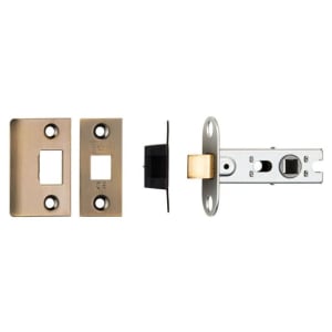 Eurospec 64mm CE Bolt Through Square Tubular Mortice Latch - Antique Brass | Compare The Build