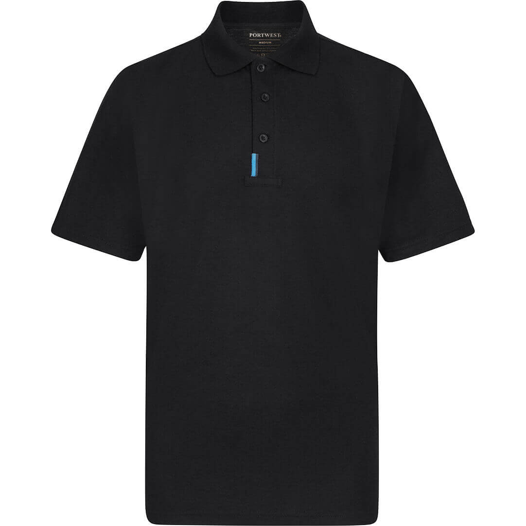 Portwest T720 WX3 Polo Shirt Black XS | Compare The Build