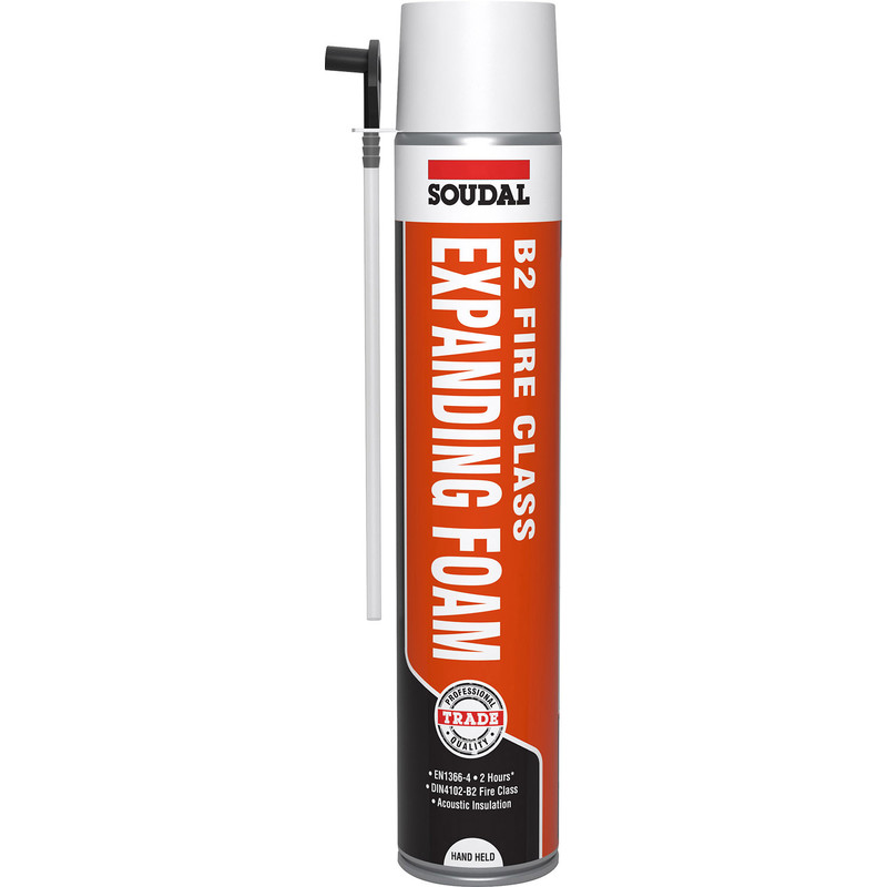 Soudal B2 Fire Rated Expanding Foam Hand Held 750ml Price Comparisons | Compare The Build