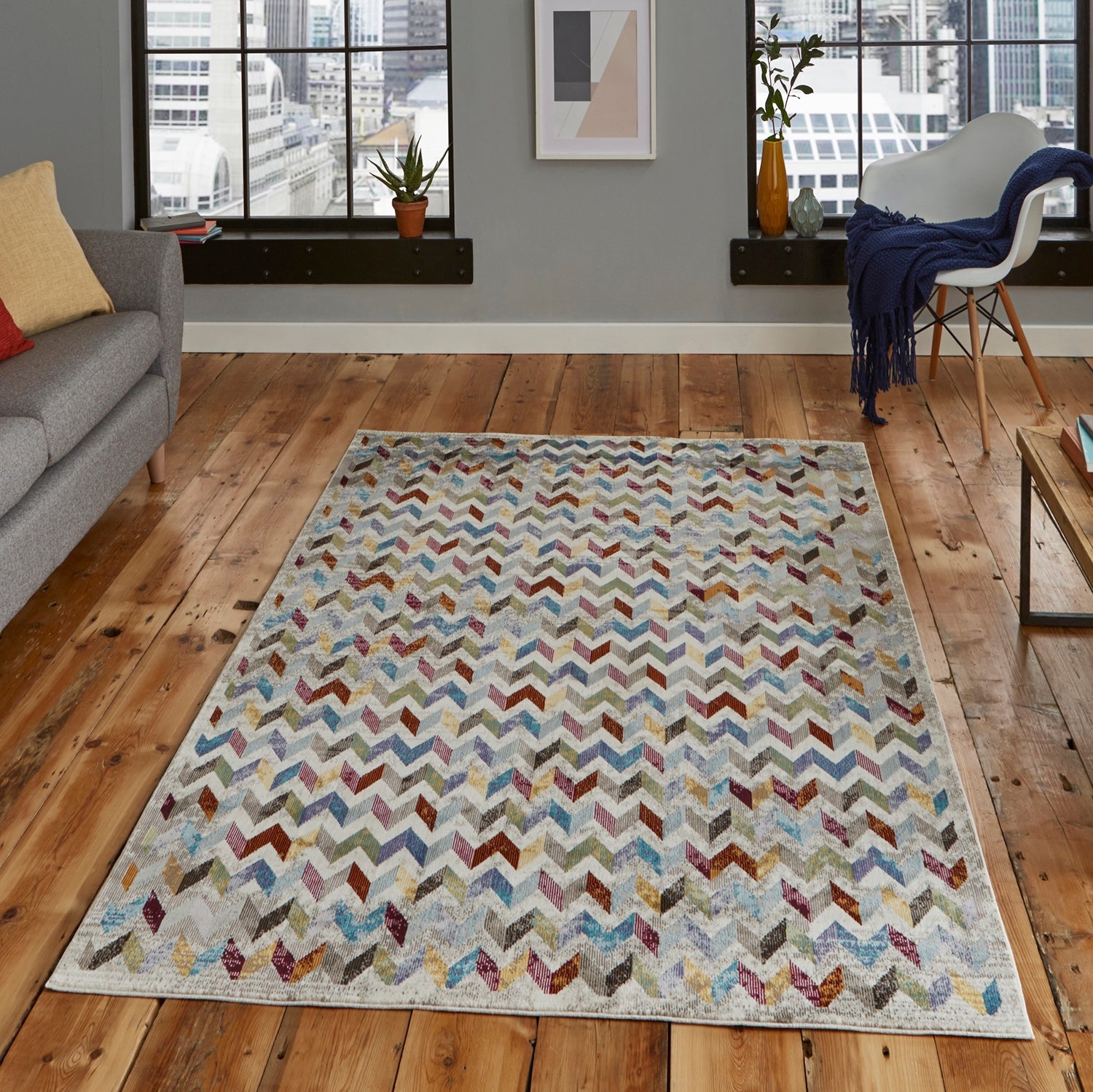 16th Avenue 36A MultiColoured Rug Grey, Blue, Green and Brown Price Comparisons | Compare The Build