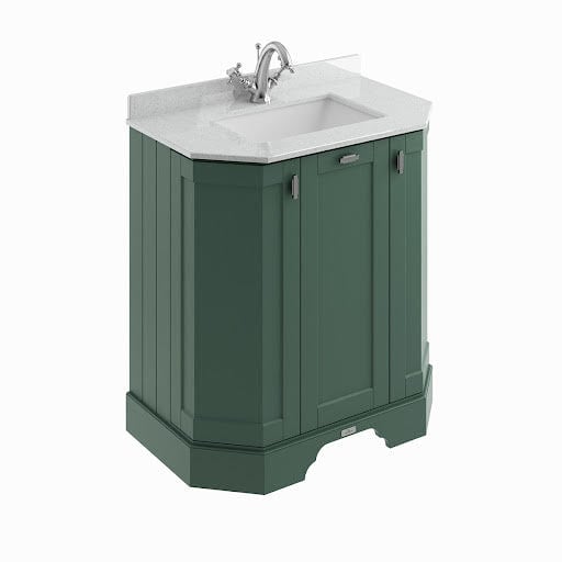 BC Designs Victrion Freestanding Traditional Angled Vanity Unit & Grey Basin 750mm - Dark Green Price Comparisons | Compare The Build