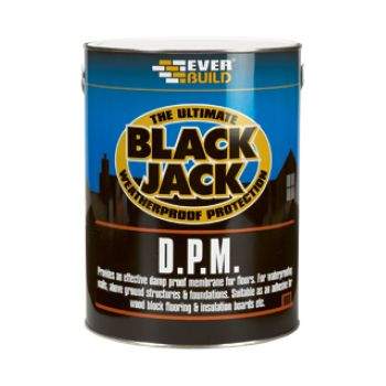 Damp Proof Liquid Membrane - Black Jack DPM - 25 Litres EVERBUILD 90825 | Compare The Build