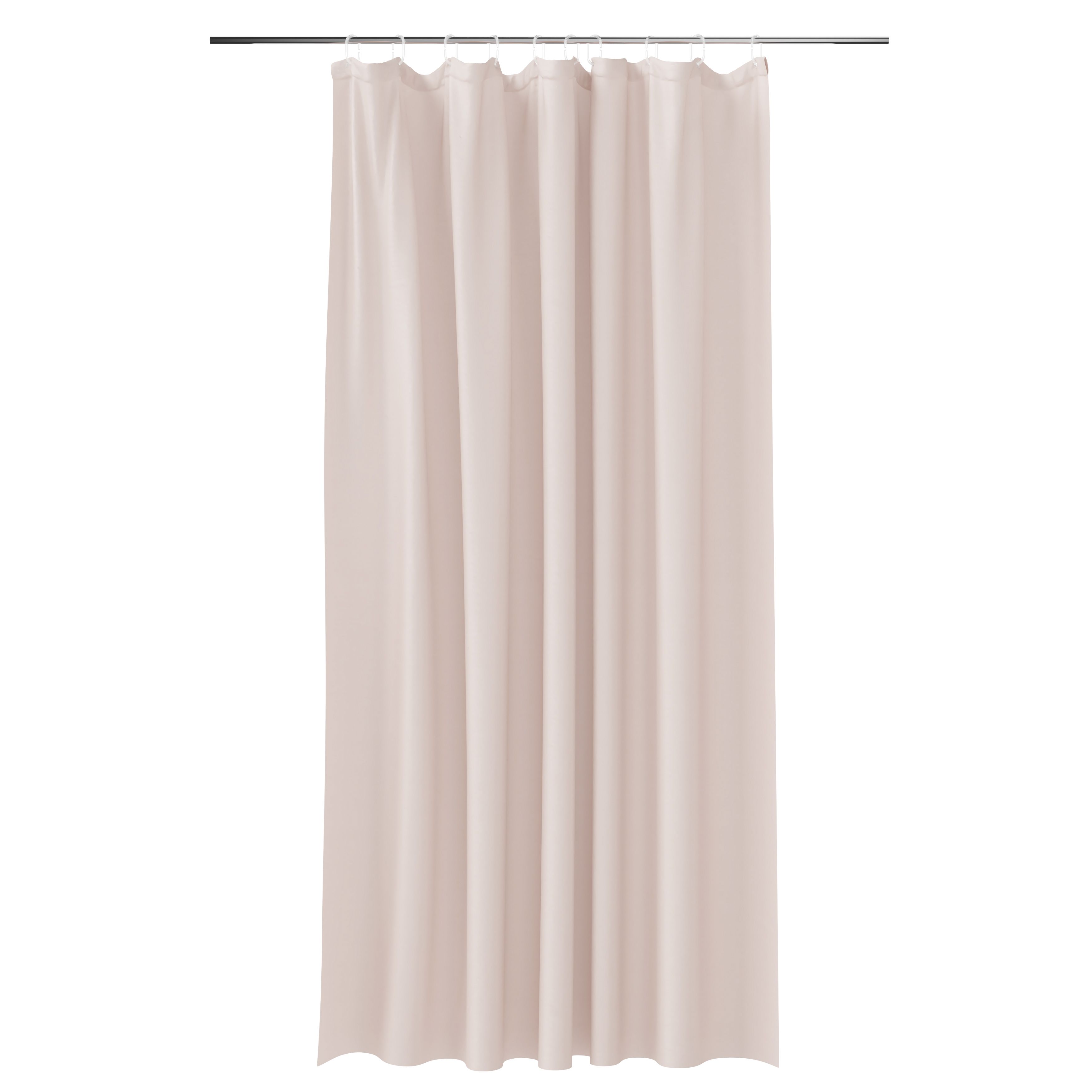 GoodHome Koros Blush Pink Plain Shower Curtain (L)1800mm Price Comparisons | Compare The Build