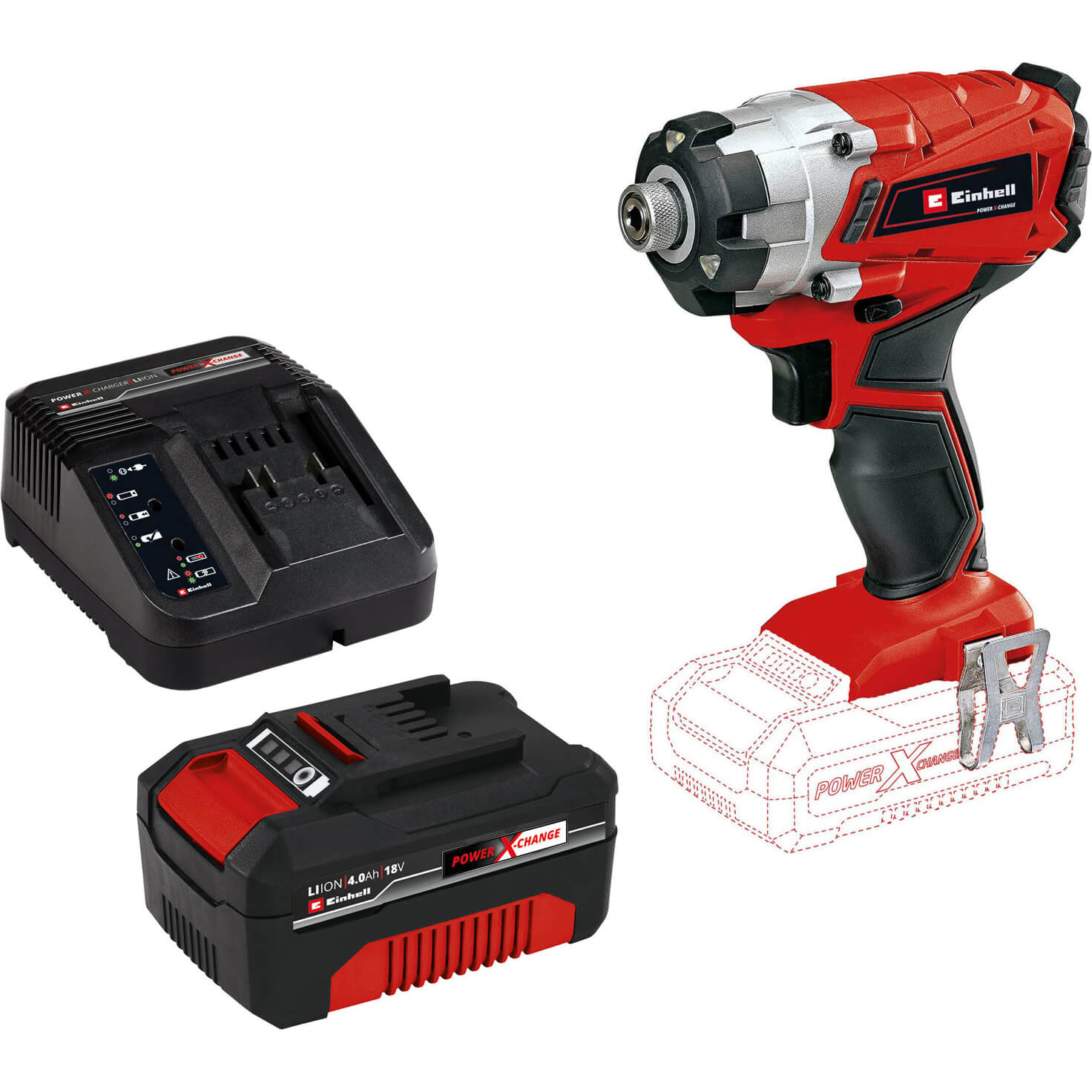 Einhell TE-CI 18/1 Li 18v Cordless Impact Driver 1 x 4ah Li-ion Charger No Case Price Comparisons | Compare The Build