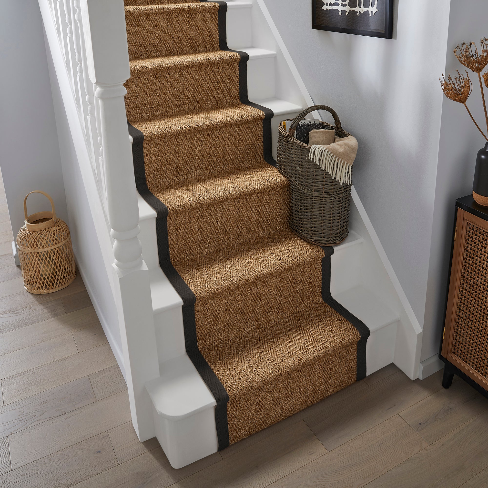 Sisal Border Stair Runner Sisal Border Black Price Comparisons | Compare The Build