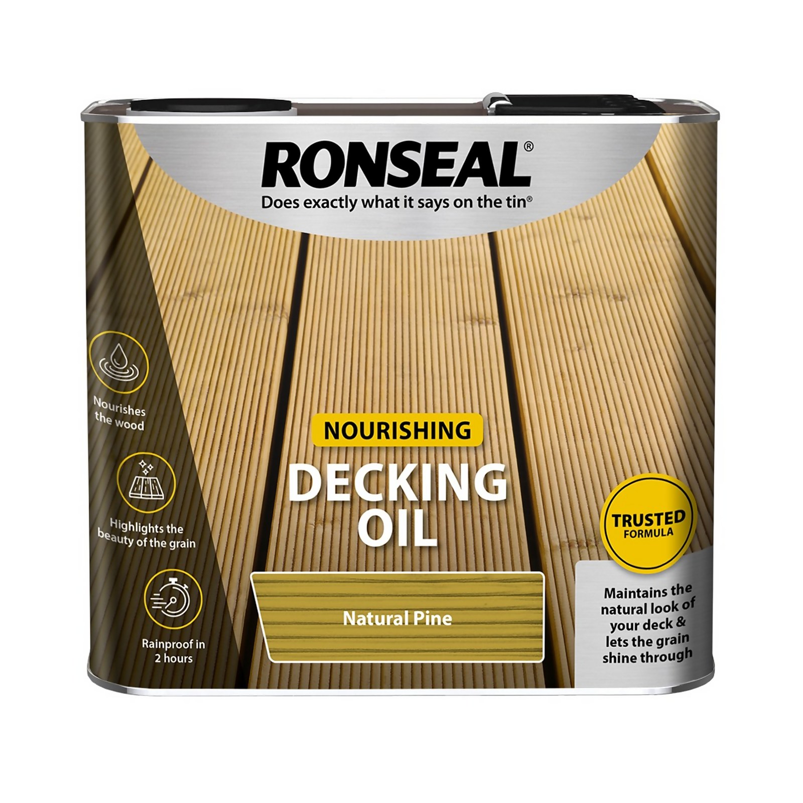 Ronseal Natural Pine Uv Resistant Decking Wood Oil, 2.5L Price Comparisons | Compare The Build